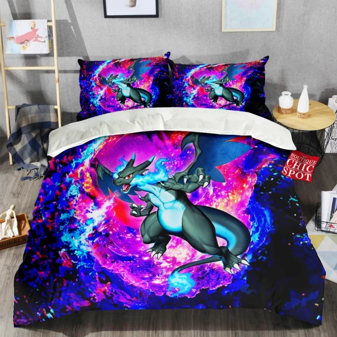 Mega Charizard X Bedding Set