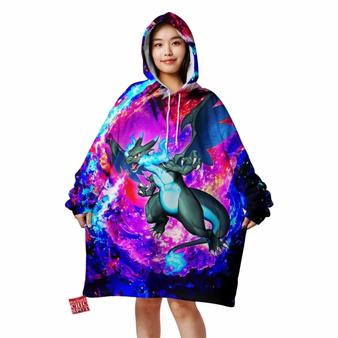 Mega Charizard X Blanket Hoodie