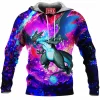 Anime Fleece-Hoodie, Mega Charizard X Fleece-Hoodie, Pokemon Fleece-Hoodie
