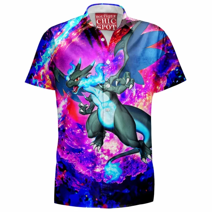 Mega Charizard X Hawaiian Shirt