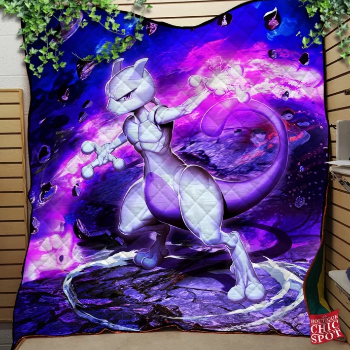 Mewtwo Quilt Blanket