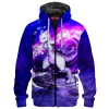 Anime Zip-Fleece-Hoodie, Mewtwo Zip-Fleece-Hoodie, Pokemon Zip-Fleece-Hoodie