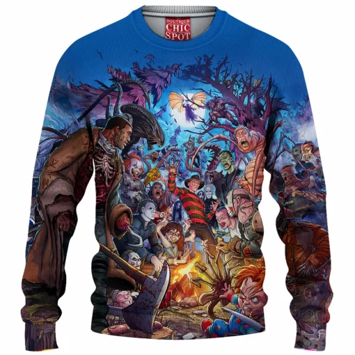 All Horror Characters Knitted Sweater