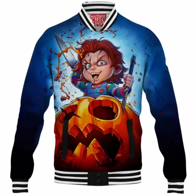 Child's Play Baseball-Jacket, Chucky Baseball-Jacket, Horror Baseball-Jacket