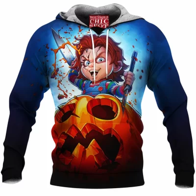 Child's Play Fleece-Hoodie, Chucky Fleece-Hoodie, Horror Fleece-Hoodie
