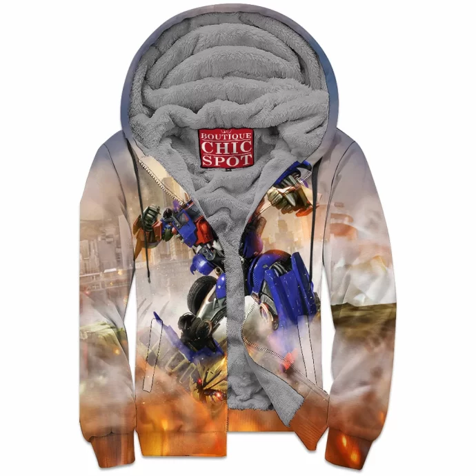 Optimus Prime Zip Fleece Hoodie