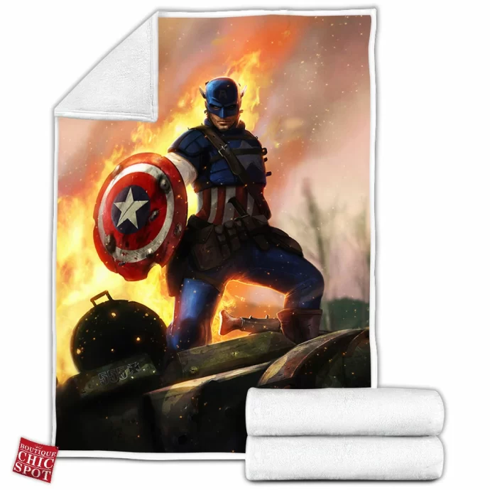 Captain America Fleece Blanket