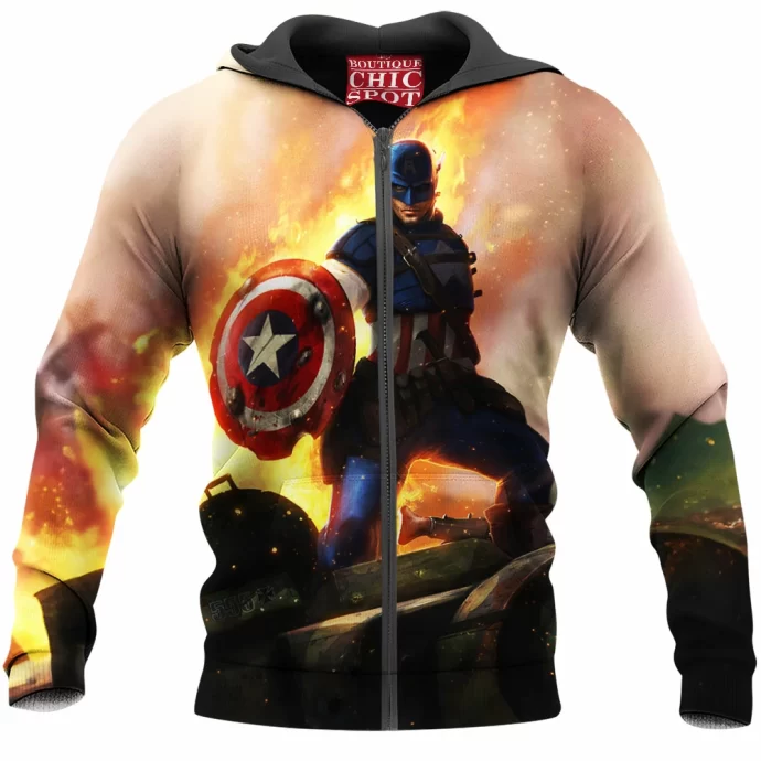 Captain America Zip Hoodie