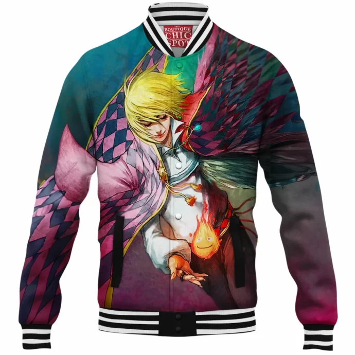 Howl And Calcifer Baseball Jacket