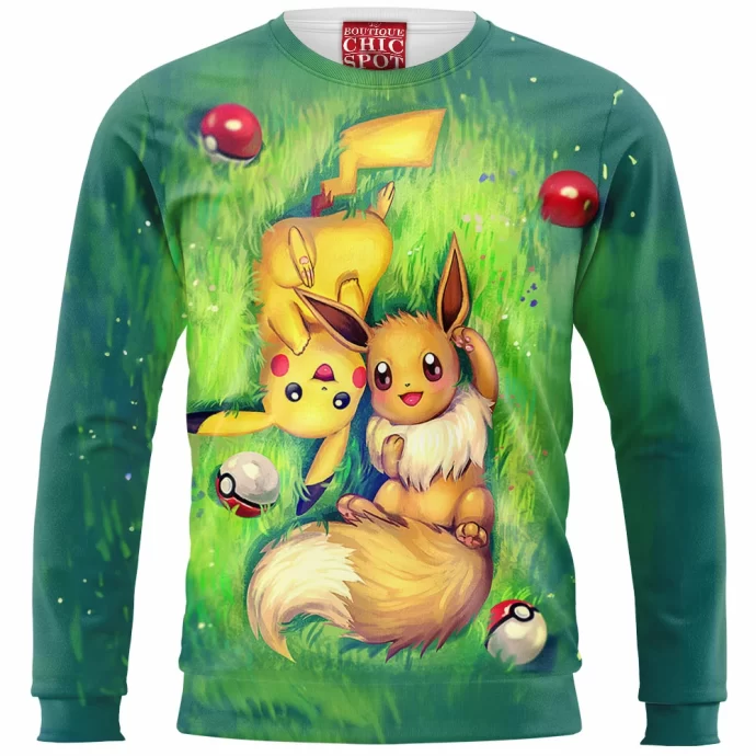 Eevee And Pikachu Sweatshirt