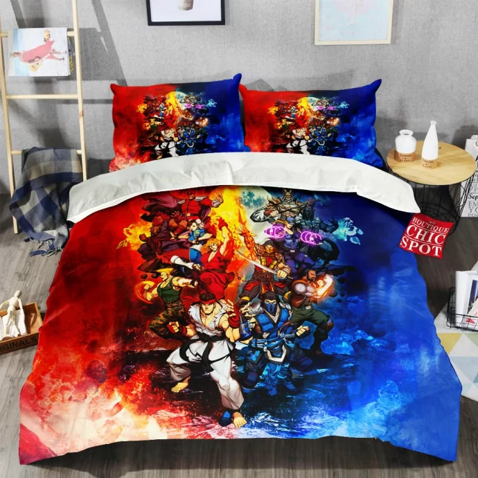 Street Fighter Vs Mortal Kombat Bedding Set