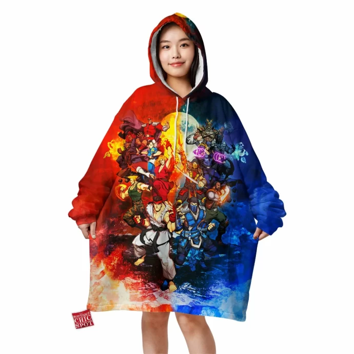 Street Fighter Vs Mortal Kombat Blanket Hoodie