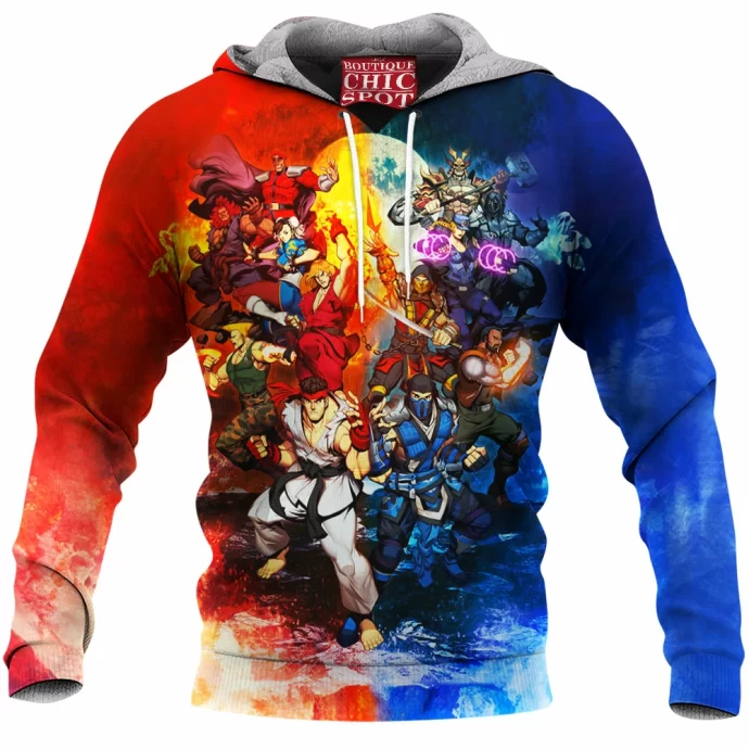 Street Fighter Vs Mortal Kombat Fleece Hoodie