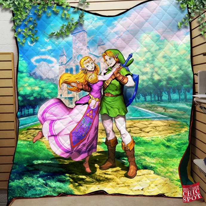 Zelda Ocarina Of Time Quilt Blanket