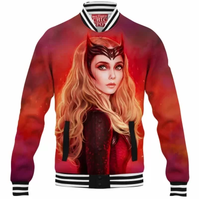 Comic Baseball-Jacket, The Scarlet Witch Baseball-Jacket