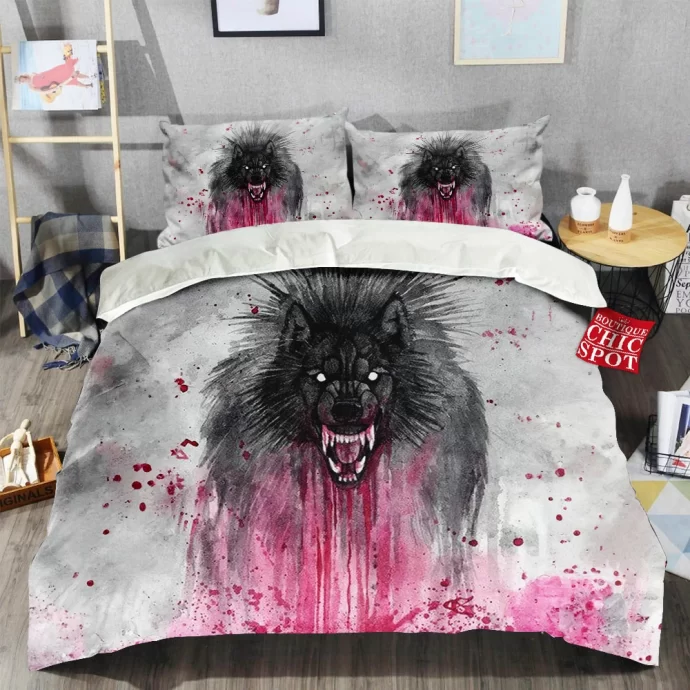 Black Wolf Bedding Set