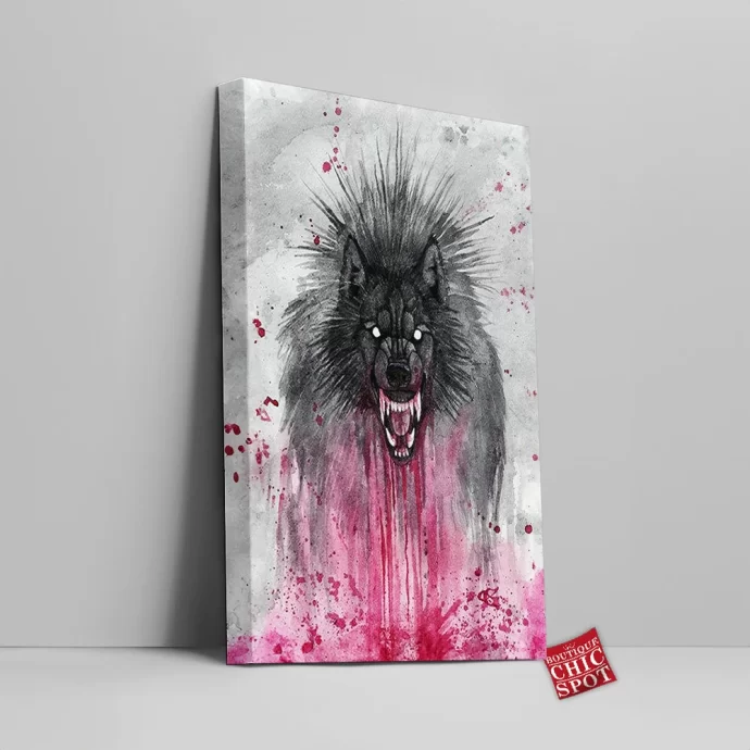 Black Wolf Canvas Wall Art