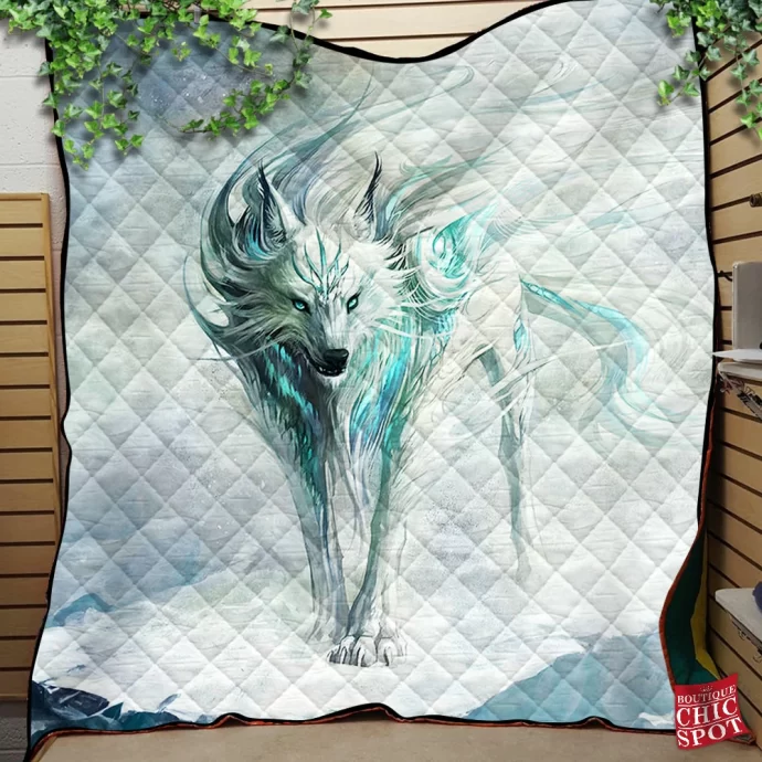 Winter Wolf Quilt Blanket