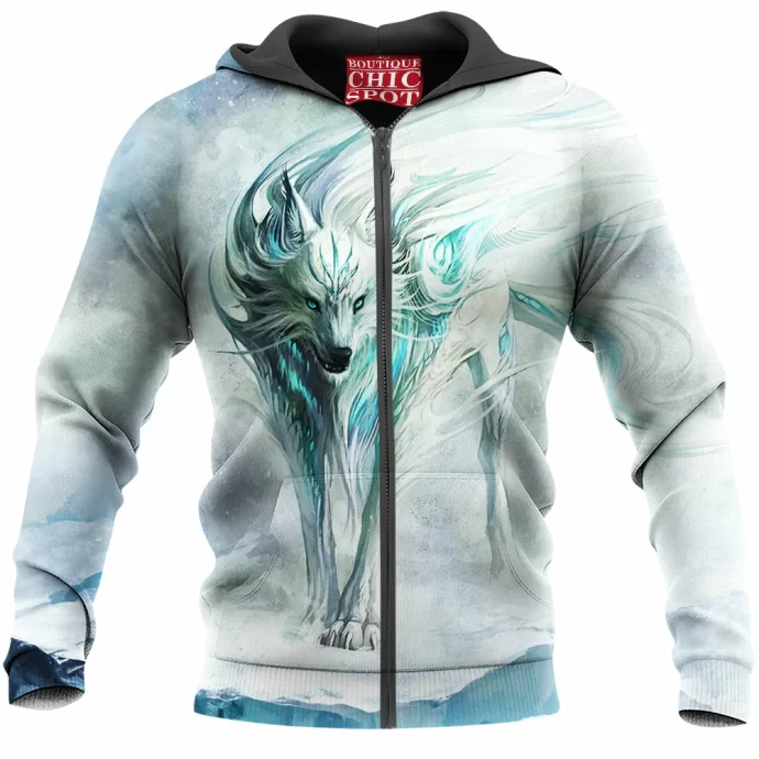 Winter Wolf Zip Hoodie