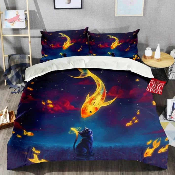 Moon Fish Cat Bedding Set