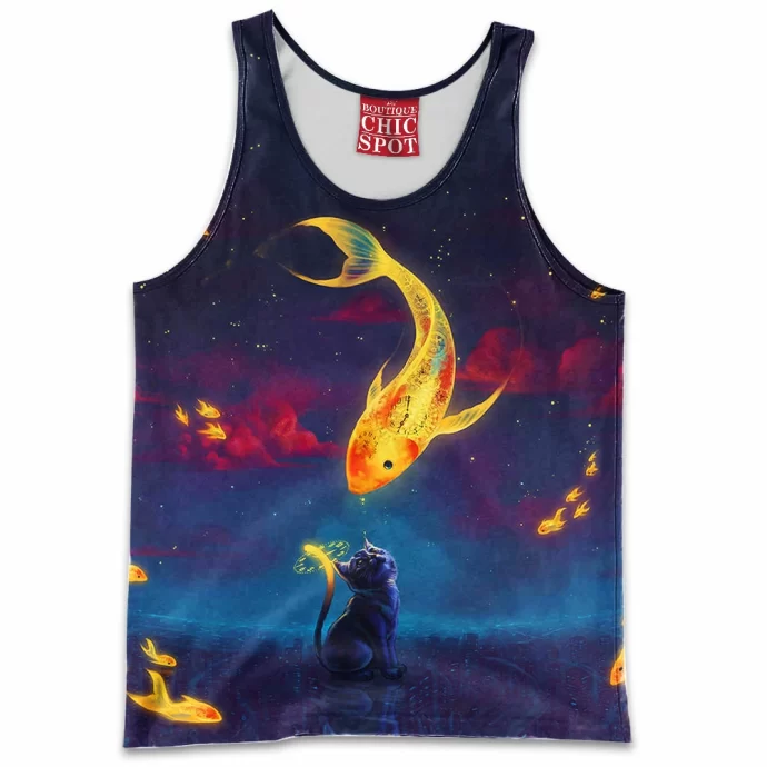 Moon Fish Cat Tank Top