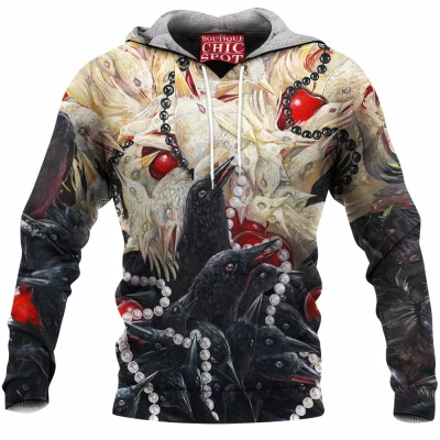 Raven Fleece-Hoodie