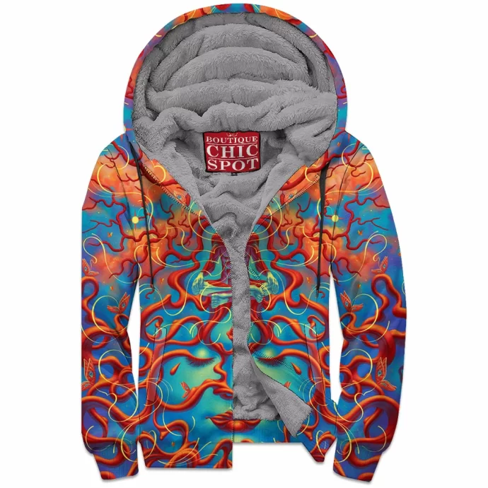 Healing Tapestries Zip Fleece Hoodie