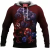 Carnage Fleece-Hoodie, Comic Fleece-Hoodie, Spider-man Fleece-Hoodie, Venom Fleece-Hoodie
