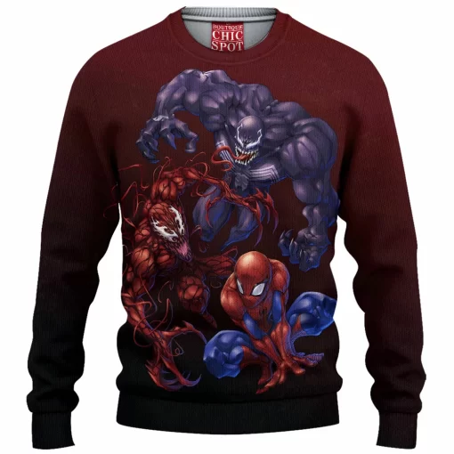 Venom Carnage Spider-man Knitted Sweater