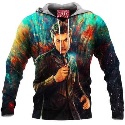 Sci-Fi Fleece-Hoodie, The Tenth Doctor Fleece-Hoodie, Doctor Who Fleece-Hoodie
