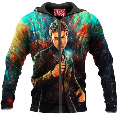 Sci-Fi Zip-Hoodie, The Tenth Doctor Zip-Hoodie, Doctor Who Zip-Hoodie