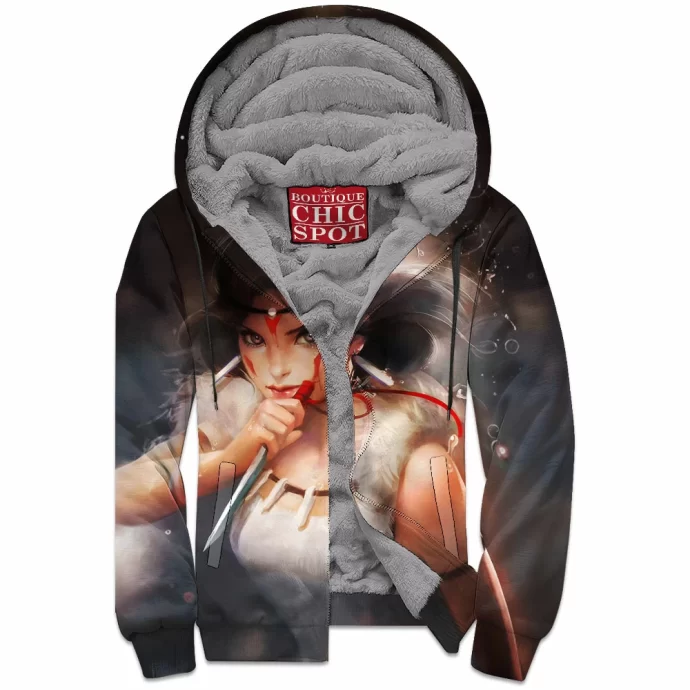 Princess Mononoke Zip Fleece Hoodie