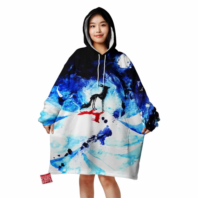 Ink Wolf Blanket Hoodie