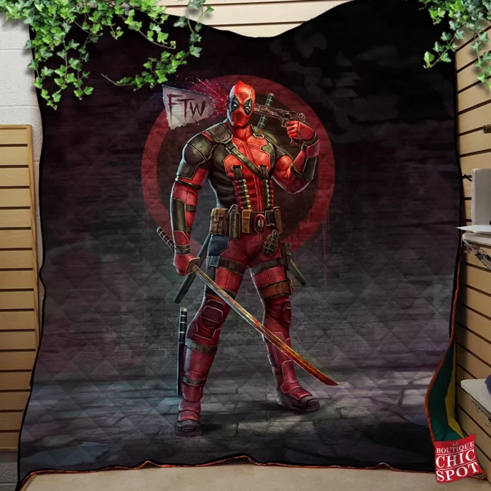 Deadpool Quilt Blanket