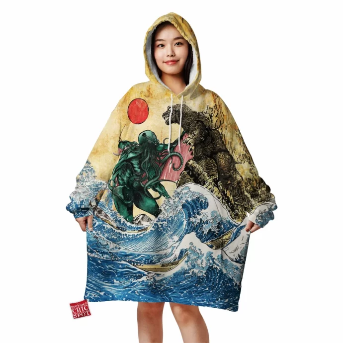 Cthulhu Godzilla Blanket Hoodie