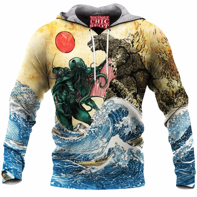 Cthulhu Godzilla Fleece Hoodie