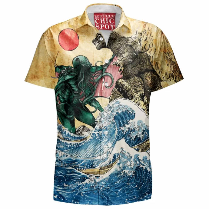 Cthulhu Godzilla Hawaiian Shirt