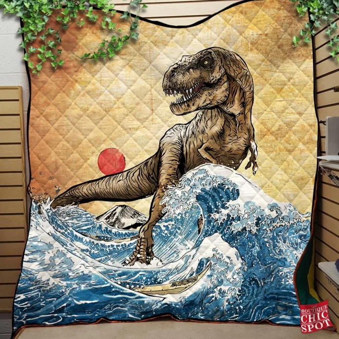 T-Rex Tyrannosaurus Quilt Blanket