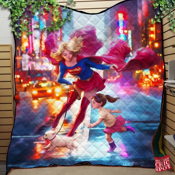 Supergirl Quilt Blanket