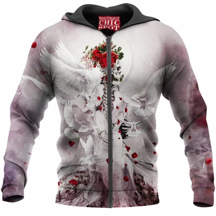 Skeleton Bride Zip Hoodie