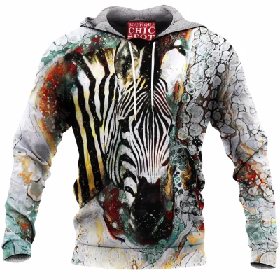 Zebra Fleece-Hoodie