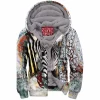 Zebra Zip-Fleece-Hoodie