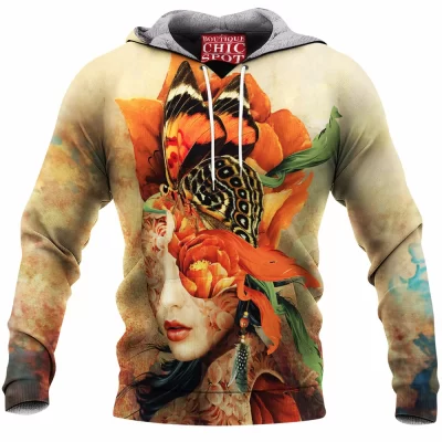 Butterfly Fleece-Hoodie