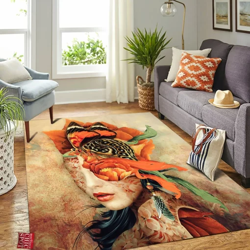 Butterfly Lady Rectangle Rug