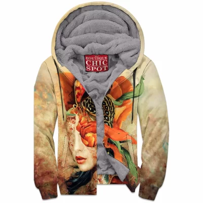 Butterfly Zip-Fleece-Hoodie
