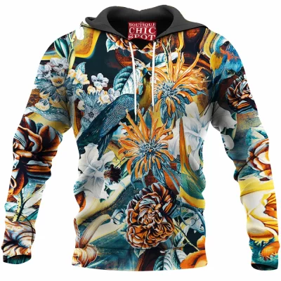 Bird Hoodie, Flower Hoodie
