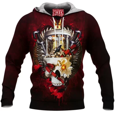 Skull Fleece-Hoodie