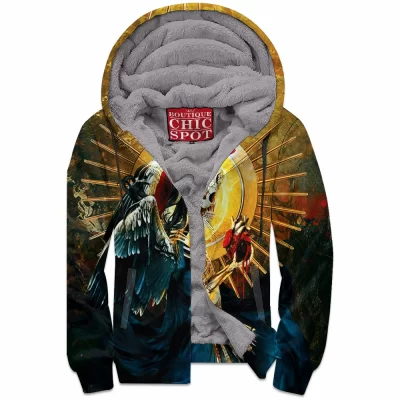Skeleton Zip-Fleece-Hoodie
