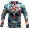 Skull Fleece-Hoodie, Flower Fleece-Hoodie