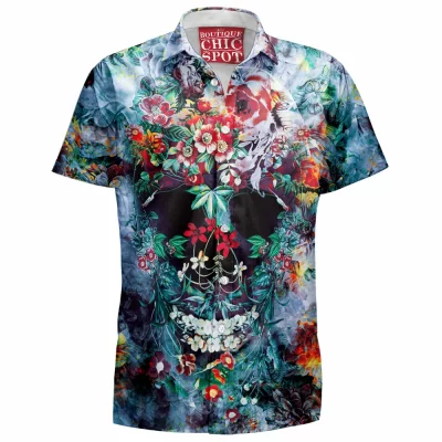 Skull Hawaiian-Shirt, Flower Hawaiian-Shirt